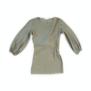 R. Vioimos Shift Dress Women's Olive Green Tie Wrap Front or Back Size Medium